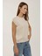 Kadın Bisiklet Yaka Triko Süveter Natural 3