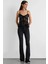 Kadın Fırfır Detaylı Önü Bağcıklı Tül Bluz Black 2