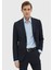 Lacivert Desenli Zeroweight Slim Fit %100 Yün Takım Elbise 3