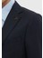 Lacivert Desenli Zeroweight Slim Fit %100 Yün Takım Elbise 4