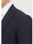 Lacivert Çizgili Zeroweight Slim Fit %100 Yün Takım Elbise 4