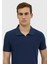 Indigo Jakarlı Polo Yaka %100 Pamuk T-Shirt 3