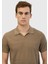 Vizon Polo Yaka Jakarlı Keten Karışımlı Triko 2
