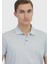 Açık Gri Düz Polo Yaka %100 Pamuk T-Shirt 4