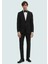 Siyah Düz Thin&taller Slim Fit Kruvaze Yaka Dokuma Smokin Takım Elbise 2