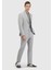 Açık Gri Desenli Zeroweight Slim Fit Pamuk Karışımlı Takım Elbise 3