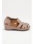 Kadın Comfort Deri Sandalet Vizon 18793056 2