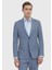 Indigo Düz Zeroweight Slim Fit %100 Yün Takım Elbise 1