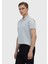 Açık Gri Düz Polo Yaka %100 Pamuk T-Shirt 3