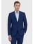 Açık Indigo Çizgili Modern Fit Yün Karışımlı Takım Elbise 1