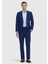 Açık Indigo Çizgili Modern Fit Yün Karışımlı Takım Elbise 2