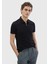 Siyah Düz Polo Yaka T-Shirt 1