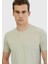 Taş Düz Bisiklet Yaka T-Shirt 4