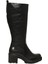 D25KC-2330 Kalin Topuklu Günlük Siyah Kadın Çizme 2