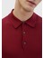 Bordo Polo Yaka %100 Pamuk Triko 4