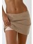 Kadın Düşük Bel Mini Şort Deve Kahvesi 5