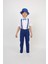 Erkek Çocuk Takım Askı Papyon Gömlek Pantalon Sarı Saks Turkuaz Kırmızı 5