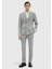 Açık Gri Düz Zeroweight Slim Fit %100 Yün Takım Elbise 2