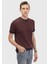 Kiremit Düz Bisiklet Yaka %100 Pamuk T-Shirt 1