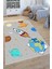 Dijital Baskılı Dekoratif Kaymaz Taban Yıkanabilir Gezegenler Temalı Modern Çocuk Halısı 3