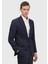 Indigo Çizgili Zeroweight Slim Fit Yün Karışımlı Takım Elbise 1