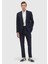 Indigo Çizgili Zeroweight Slim Fit Yün Karışımlı Takım Elbise 2
