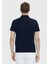 Lacivert Düz Polo Yaka %100 Pamuk T-Shirt 5