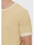 Safran Düz Bisiklet Yaka %100 Pamuk T-Shirt 4