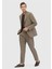 Açık Kahve Düz Zeroweight Slim Fit Takım Elbise 3