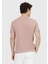 Gül Kurusu Düz Bisiklet Yaka %100 Pamuk T-Shirt 5