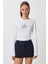 Yıldız Baskılı Taş Detaylı Crop Örme Bluz LUB0229 Beyaz 1