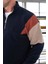 Oversize Erkek Kolları Garnili Selanik Örme Erkek Sweatshirt - Lacivert 2