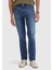 Indigo Düz Slim Fit Denim Pamuk Karışımlı Pantolon 2