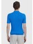 Mavi Polo Yaka Jakarlı Pamuk Karışımlı Triko 5