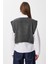 V Yaka Crop Triko Yelek LRG0040 Antrasit 5