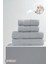 4'lü Gri Greek Havlu Set %100PAMUK - 2 Adet El Havlusu 50X90 ve 2 Adet Banyo Havlusu 70X140 1