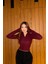 Bordo Yarım Balıkçı Yaka Fermuarlı Body 2447 1
