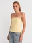 50880 Straplez Peplum Top-Açık Sarı 1