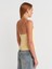 50880 Straplez Peplum Top-Açık Sarı 2
