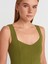31973 Peplum Streç Top-Yağ Yeşil 3