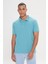 ALTINYILDIZ CLASSICS Erkek Petrol %100 Pamuk Kıvrılmaz Polo Yaka Slim Fit Dar Kesim Tişört 3