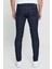 Erkek Koyu Lacivert Ekstra Slim Fit Dar Kesim Pamuklu Esnek Rııs Jean Kot Pantolon Denim 9