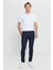 Erkek Koyu Lacivert Ekstra Slim Fit Dar Kesim Pamuklu Esnek Rııs Jean Kot Pantolon Denim 7