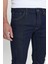 Erkek Koyu Lacivert Ekstra Slim Fit Dar Kesim Pamuklu Esnek Rııs Jean Kot Pantolon Denim 8