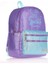 Sparkle Koyu Lila Okul Sırt Çantası - Simli Kumaş - Ortaokul Lise Günlük 3