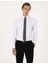 Erkek Beyaz Regular Fit Uzun Kollu Basic Gömlek 50316742-VR013 4