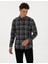 Erkek Siyah Regular Fit Uzun Kollu Gömlek 50316748-VR046 3