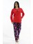 Çiçek Desenli İnterlok Pijama Takımı 1
