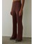 Cappuccino Modal Yüksek Bel Fitilli İspanyol Paça Tayt 1