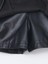 Lcw Kids Siyah Beli Lastikli Deri Görünümlü Kız Çocuk Şort Etek 2